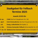 Termine Stadtgebet Fellbach 2025